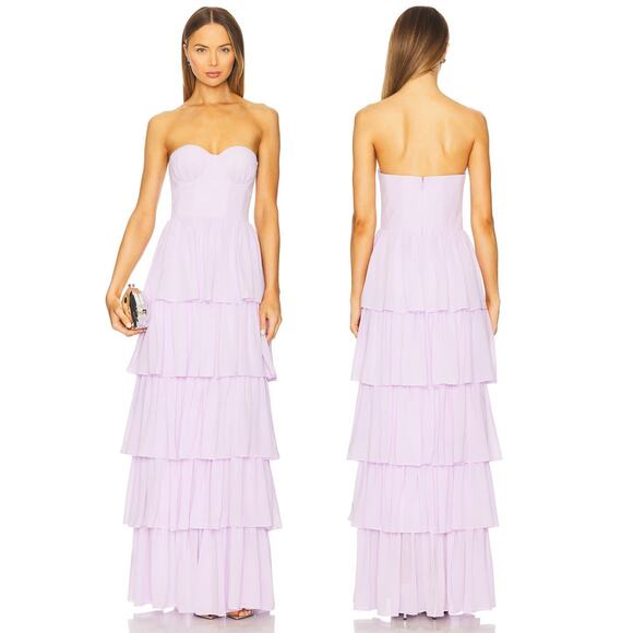 Lovers + Friends Dresses & Skirts - Lovers and Friends Hattie Gown Strapless Tiered Formal Fairy Party Garden Prom M